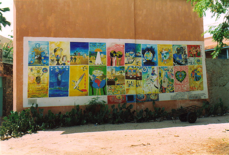 A colourful mural on Île de Gorée