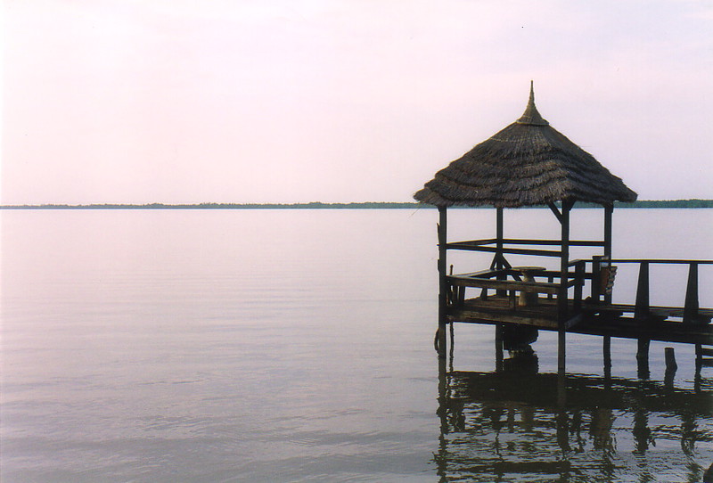 A pier on the River Gambia