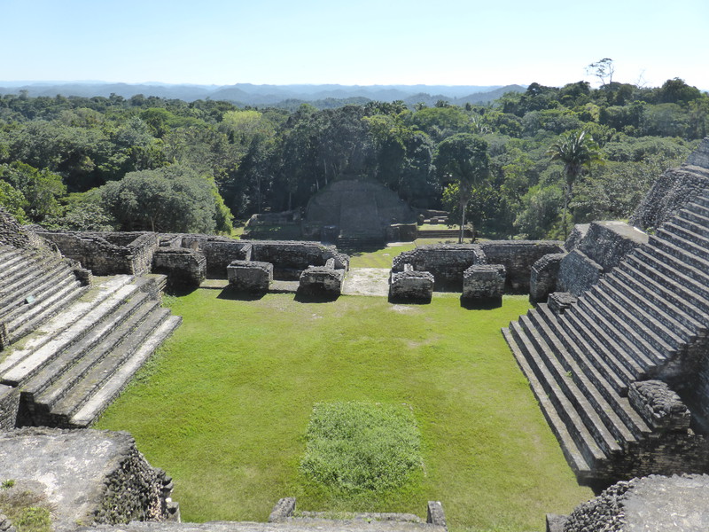 The view south from the top of the main pyramid