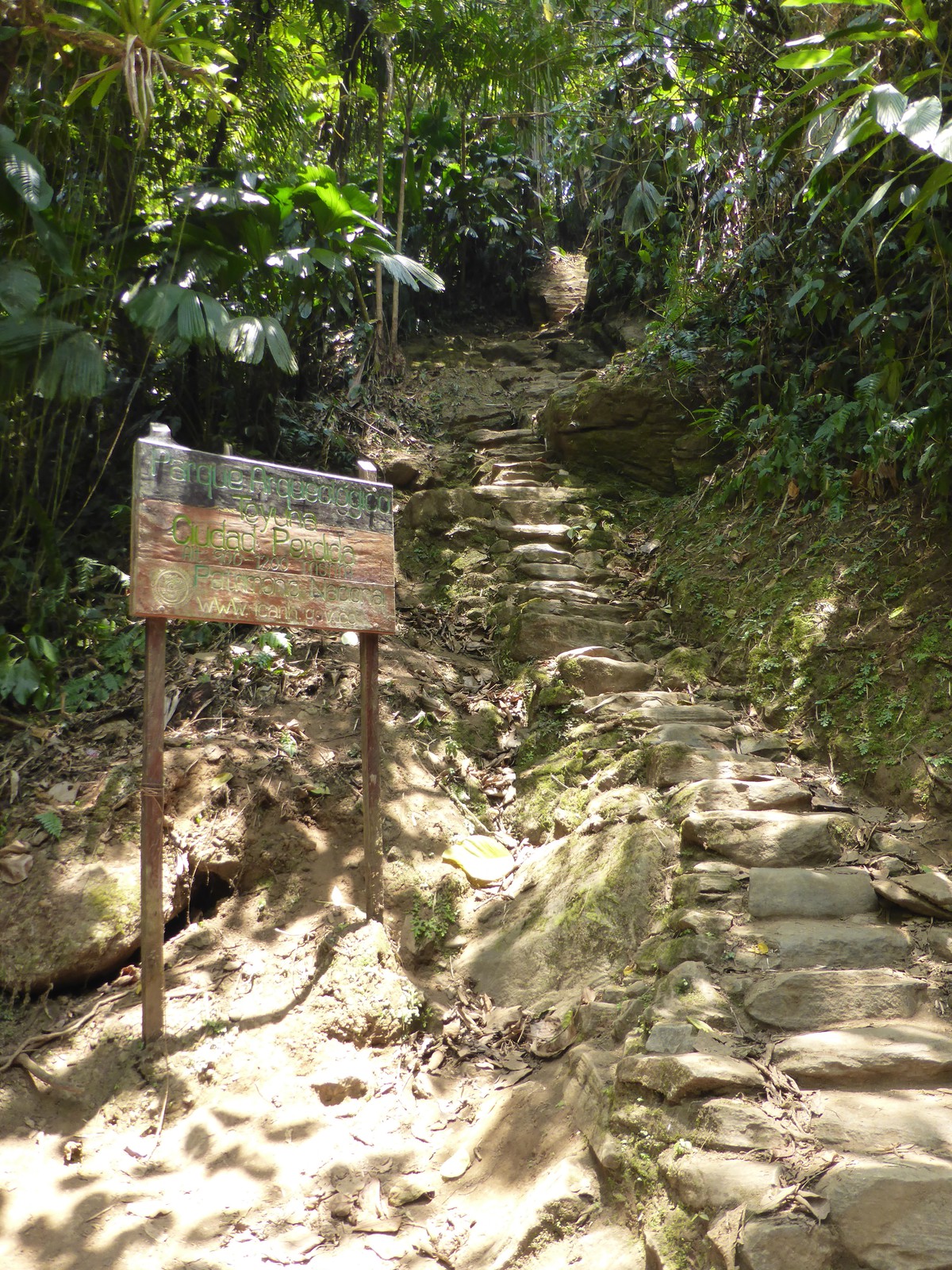 The start of the 1200-step stone staircase to the Lost City