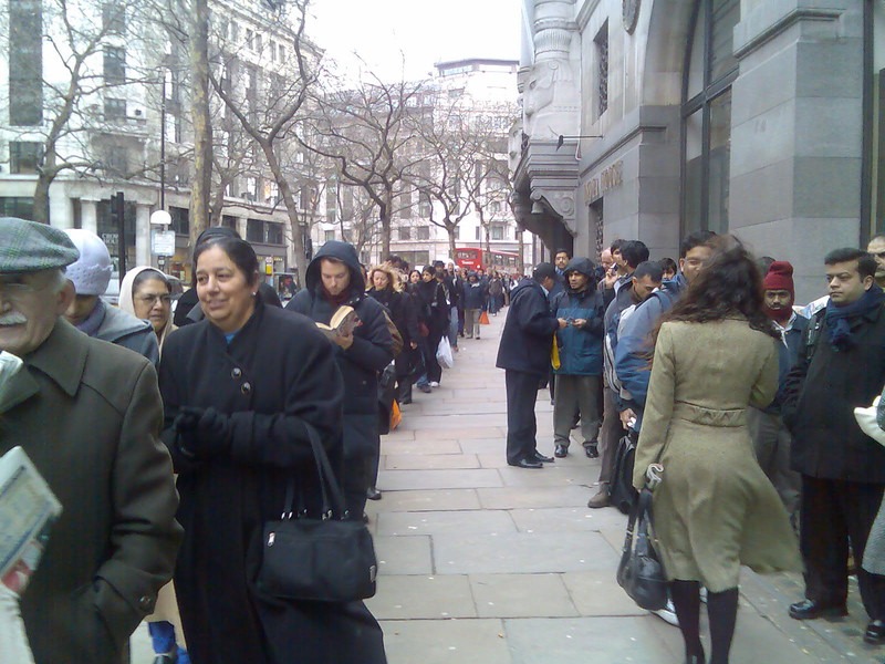 The visa queue at the Indian High Commission, London