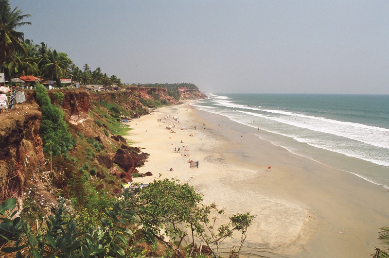 The beach at Varkala