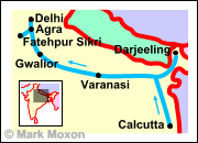 Map of northern India