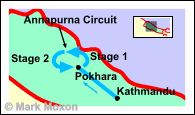 Map of Annapurna, Nepal