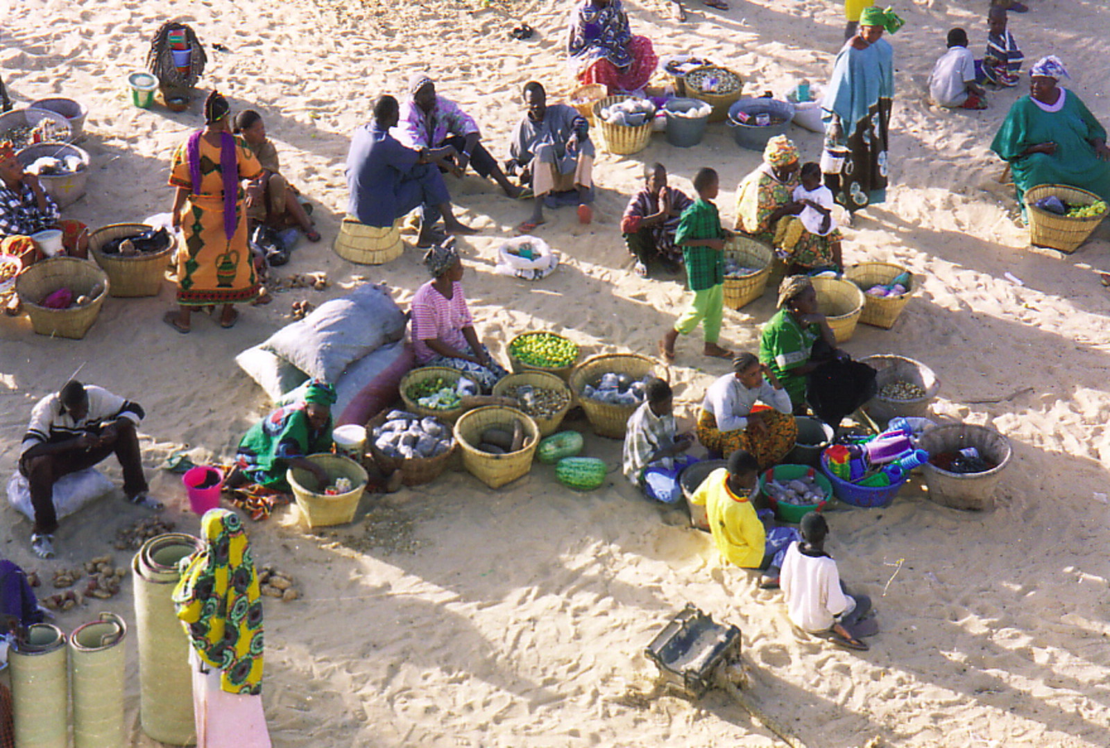 A market by the banks of the River Niger