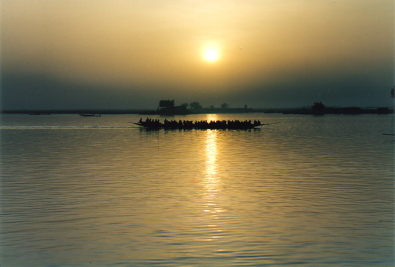 A pinasse on the River Niger at Mopti