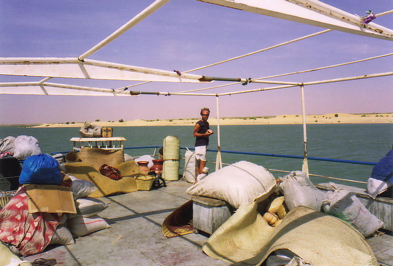 Brook on the main deck of the ferry Tomboctou