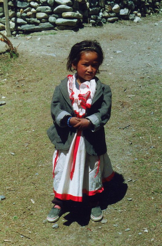 A little girl in Manang