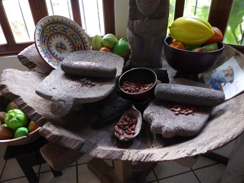 The stones used to grind the roasted chocolate beans