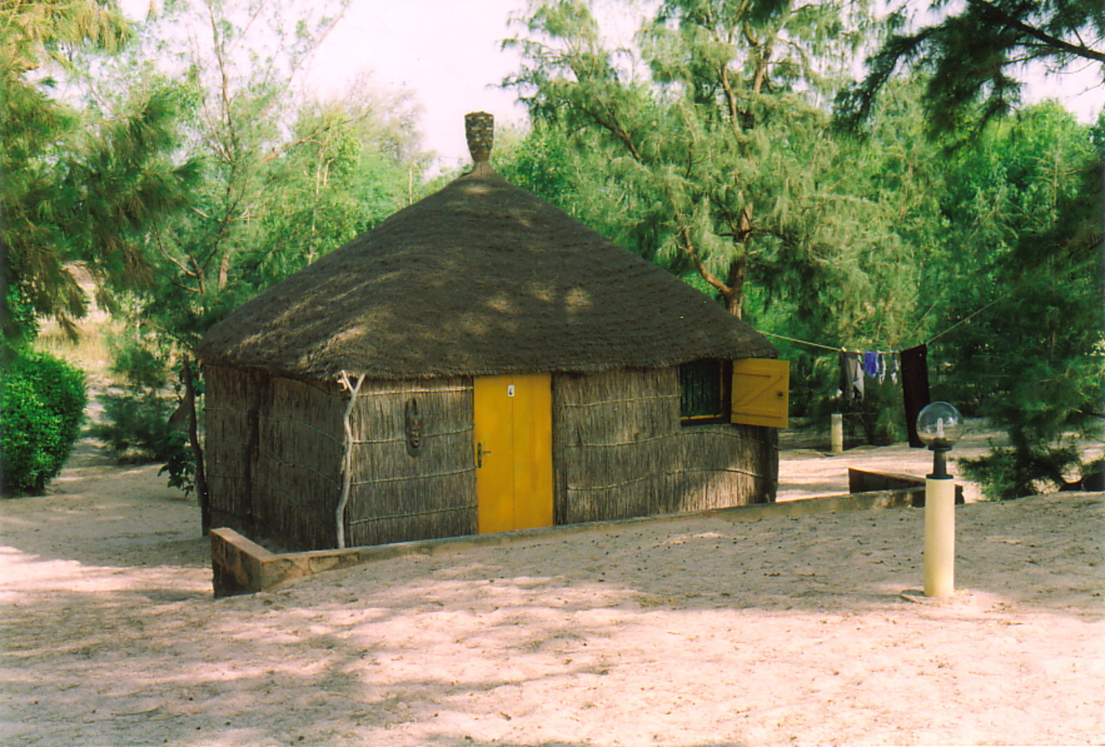 A beach hut at the Hôtel l'Oasis, St-Louis