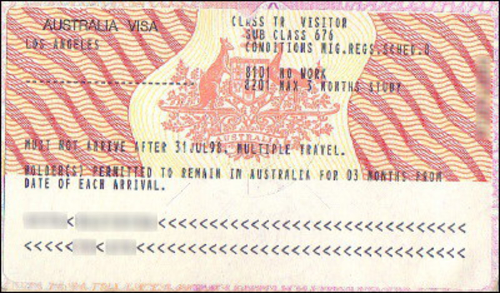 tourist visa australia period